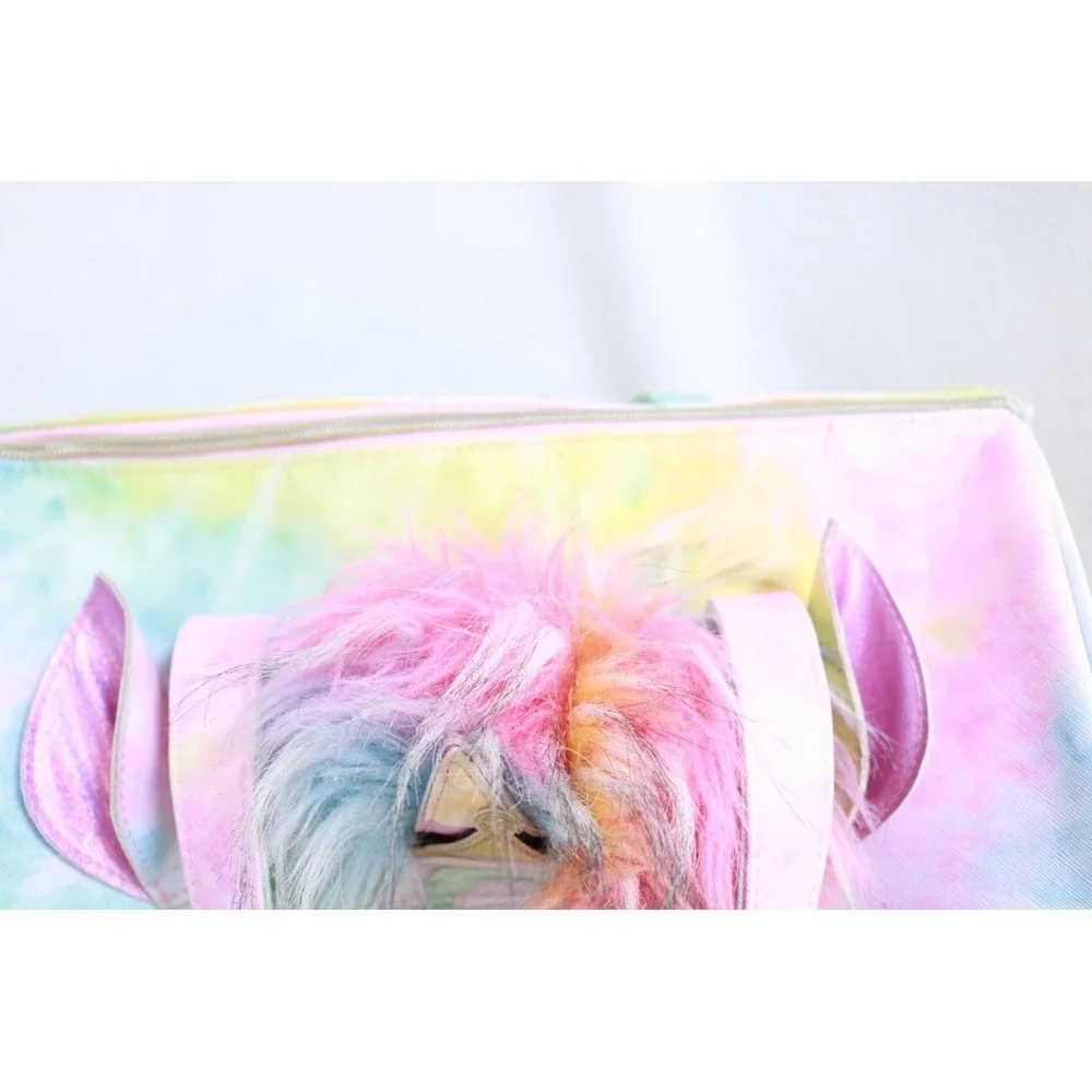 Under One Sky Unicorn Duffel Bag Girls Pastel Tie Dye Rainbow Travel Bag